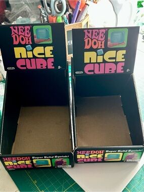 2 NeeDoh Nice Cube Empty Display Boxes